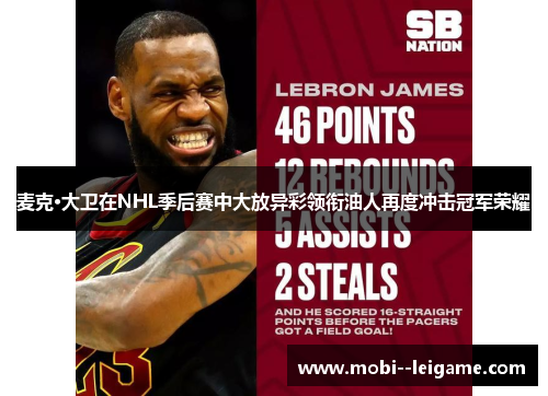 麦克·大卫在NHL季后赛中大放异彩领衔油人再度冲击冠军荣耀