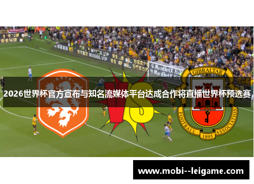 2026世界杯官方宣布与知名流媒体平台达成合作将直播世界杯预选赛 2026世界杯官方宣布与知名流媒体平台达成合作将直播世界杯预选赛